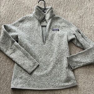 Patagonia Heather Gray Quarter-Zip Fleece